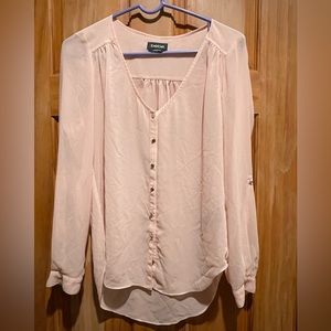 Light pink sheer bebe top